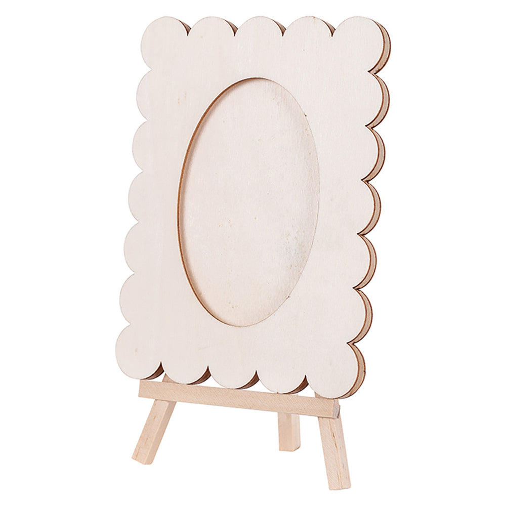 Wooden Wavy Photo Frame and Easel 5pcs (11x15cm)