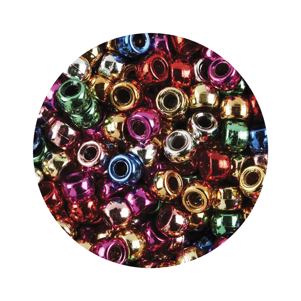 Metallic Pony Beads 1000pcs