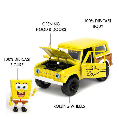 1972 Ford Bronco with Spongebob 1:24 Vehicle
