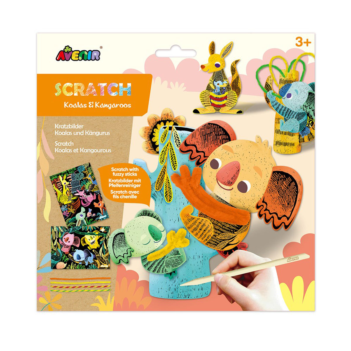 Avenir Animal Scratch Art Kit