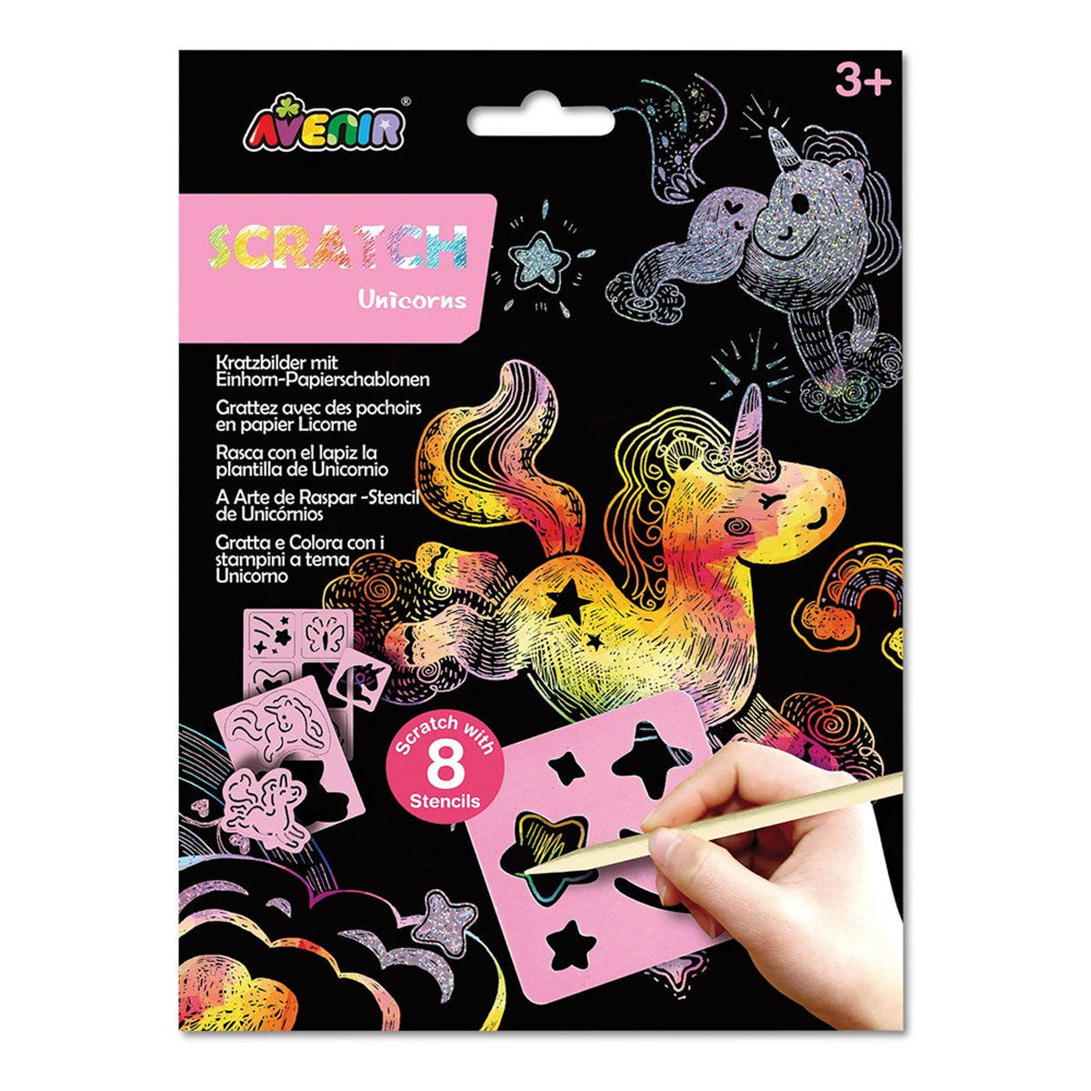 Avenir Scratch & Stencil Art Set