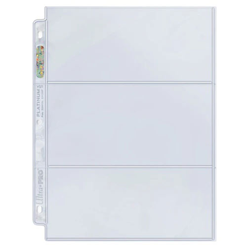 Ultra Pro 3-Pocket Platinum Page Album