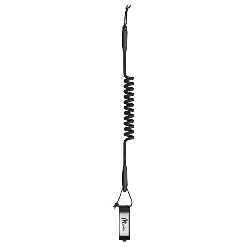 Maddog Basic Coiled Bodyboard Leash (Black)