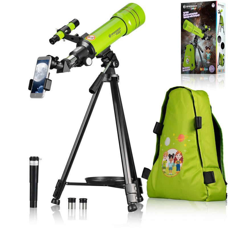 Bresser Junior Refracting Telescope 70/400 w/ Backpack (Green)