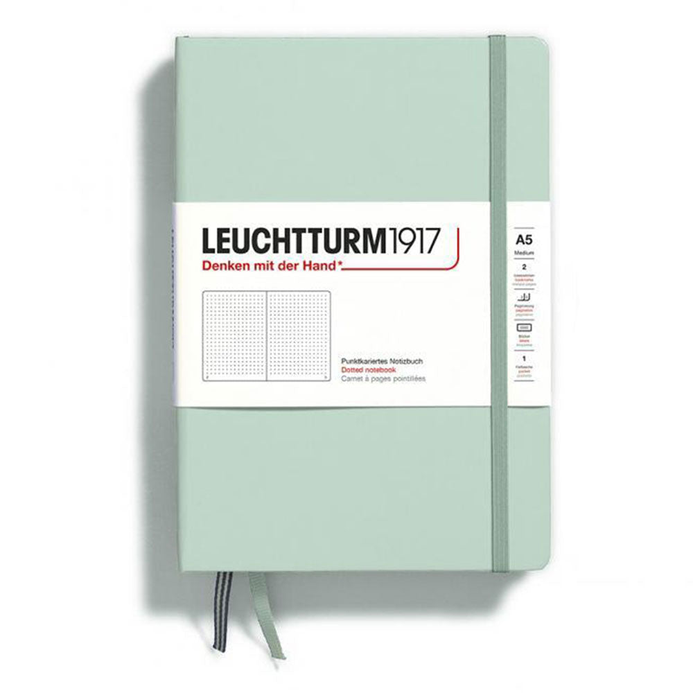 LeuchtturmハードカバードットドートブックA5(緑)