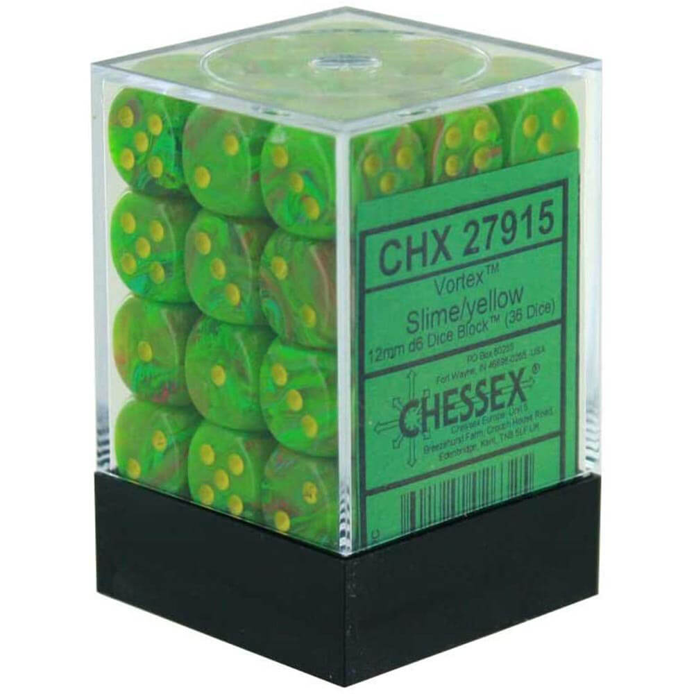 D6 Würfel Vortex 12mm (36 Würfel)