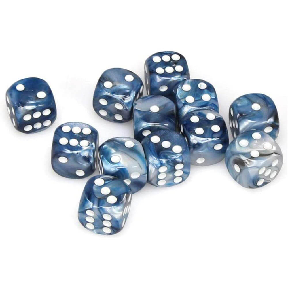 D6 Dice Lustrous 16 mm (12 dés)