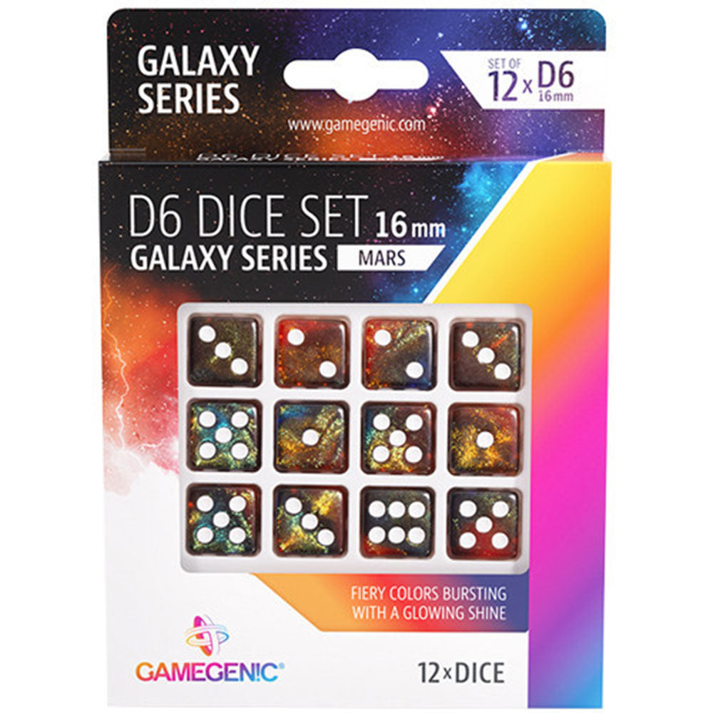 GameGenic GalaxyシリーズD6ダイスセット16mm(12pcs)
