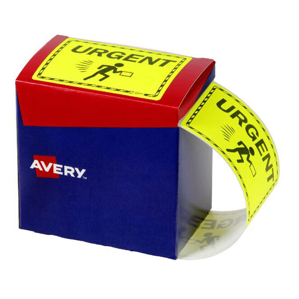 Avery Fluoro Yellow Label 750/Roll (75x100 mm)
