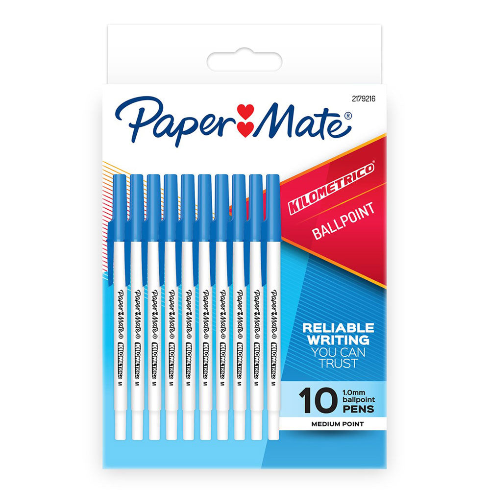 Papermate kilométrico stylo 10pcs (bleu) - Main Image