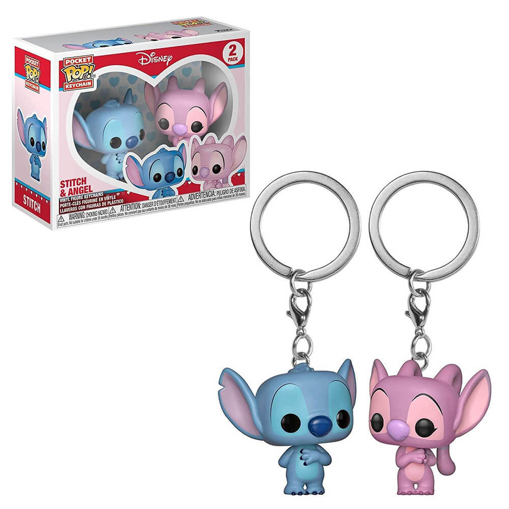 Lilo & Stitch Stitch & Angel Pocket Pop! Keychain 2 Pk