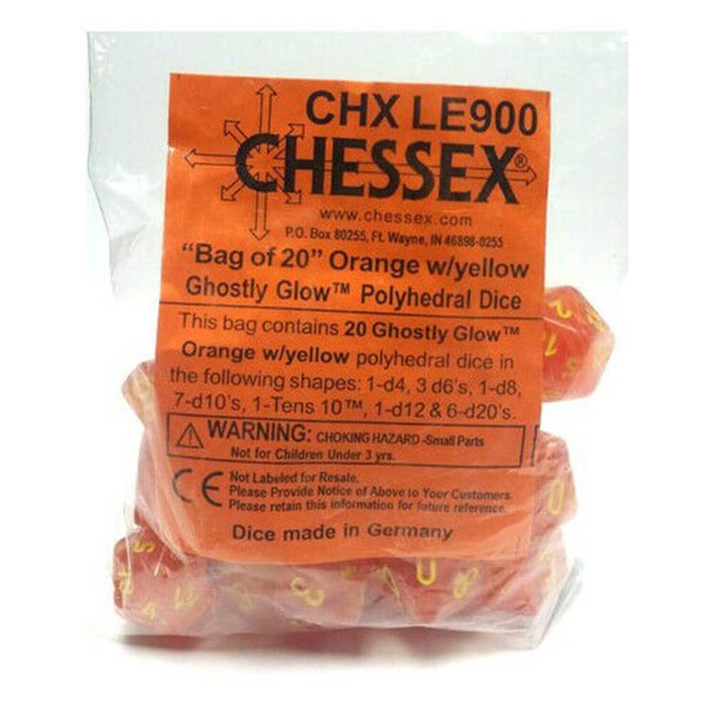Geisterhaft leuchtender Beutel mit 20 Polyedern