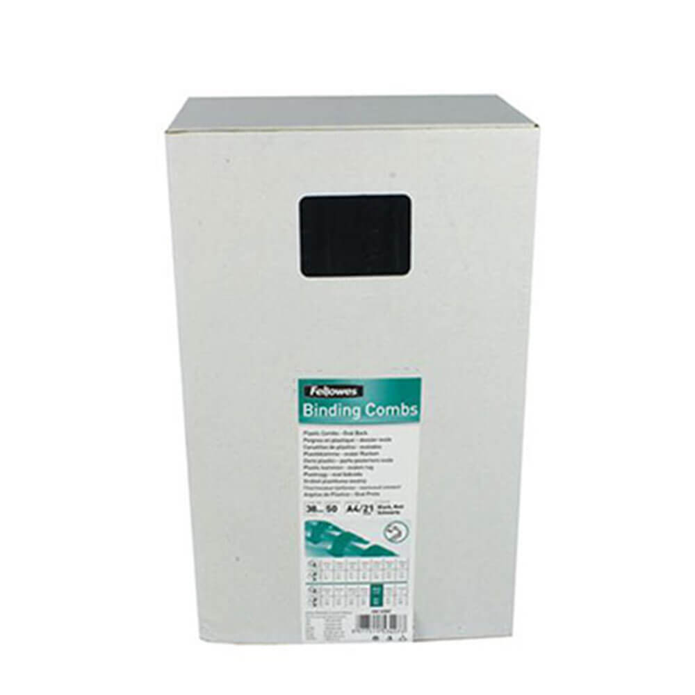 Fellowes 21 Ring Oval Binderücken, Schwarz, 50 Stück