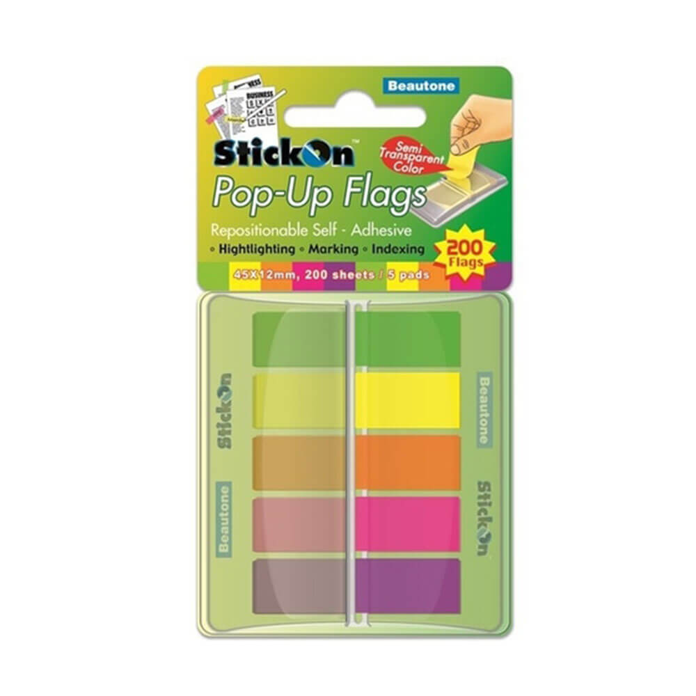 Stick pop-up beauone sur les drapeaux 5 coussinets assortis