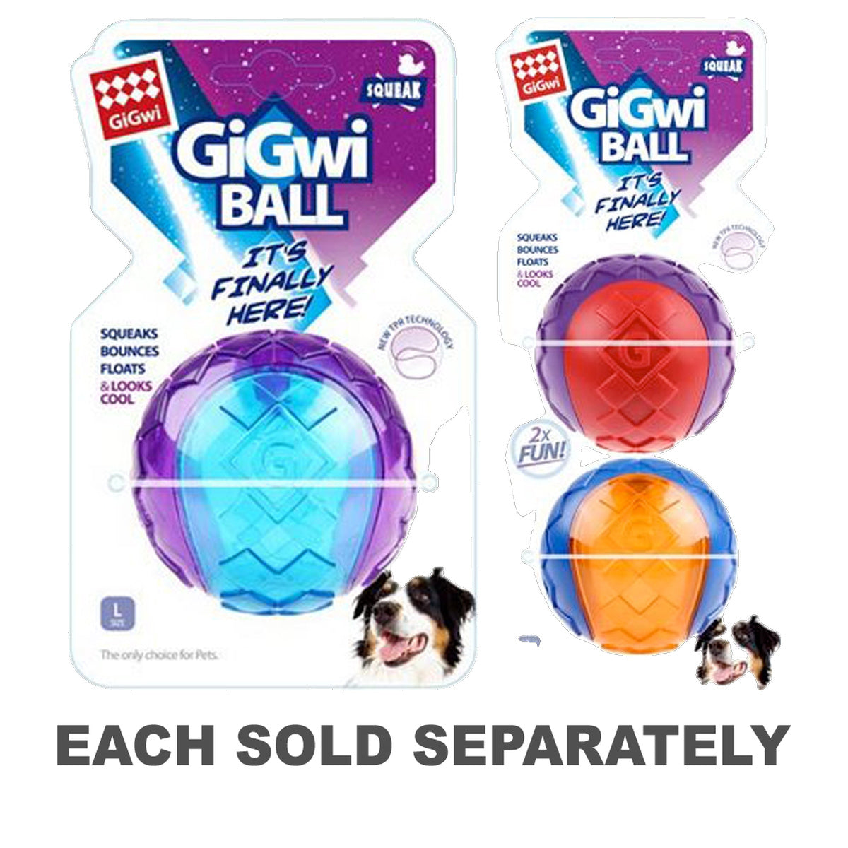 Gigwi Squeaker Ball Dog Toy (Large)