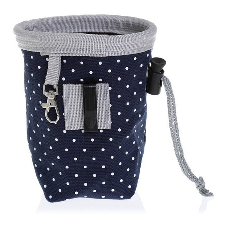 Doog Stella Small Dog Treat Navy Pouch with White Spots