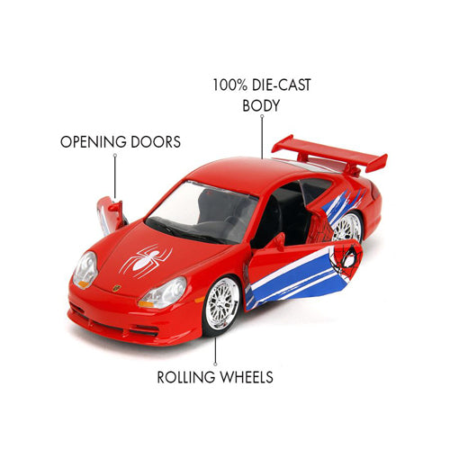 Marvel 1:32 Spider-Man Porsche 911 GT3 (996) Vehicle