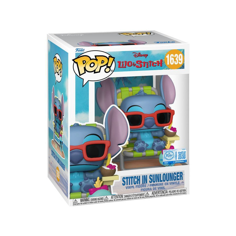 Lilo & Stitch Stitch in Sunlounger US Exclusive Pop! Premium