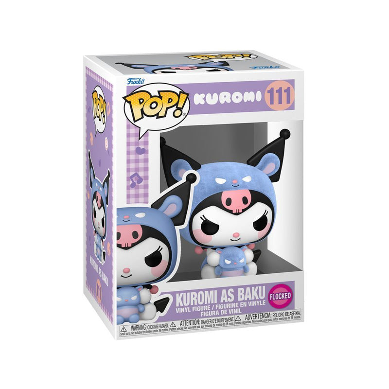 Hello Kitty Kuromi as Baku Flocked Pop! Vinyl