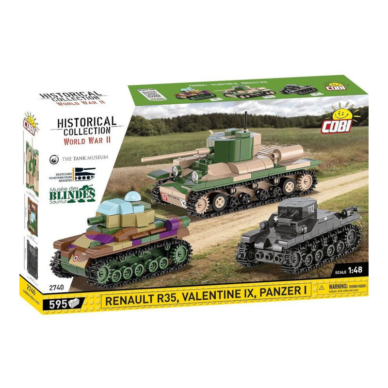 World War 2  Renault, Valentine, Panze (595 Pcs)