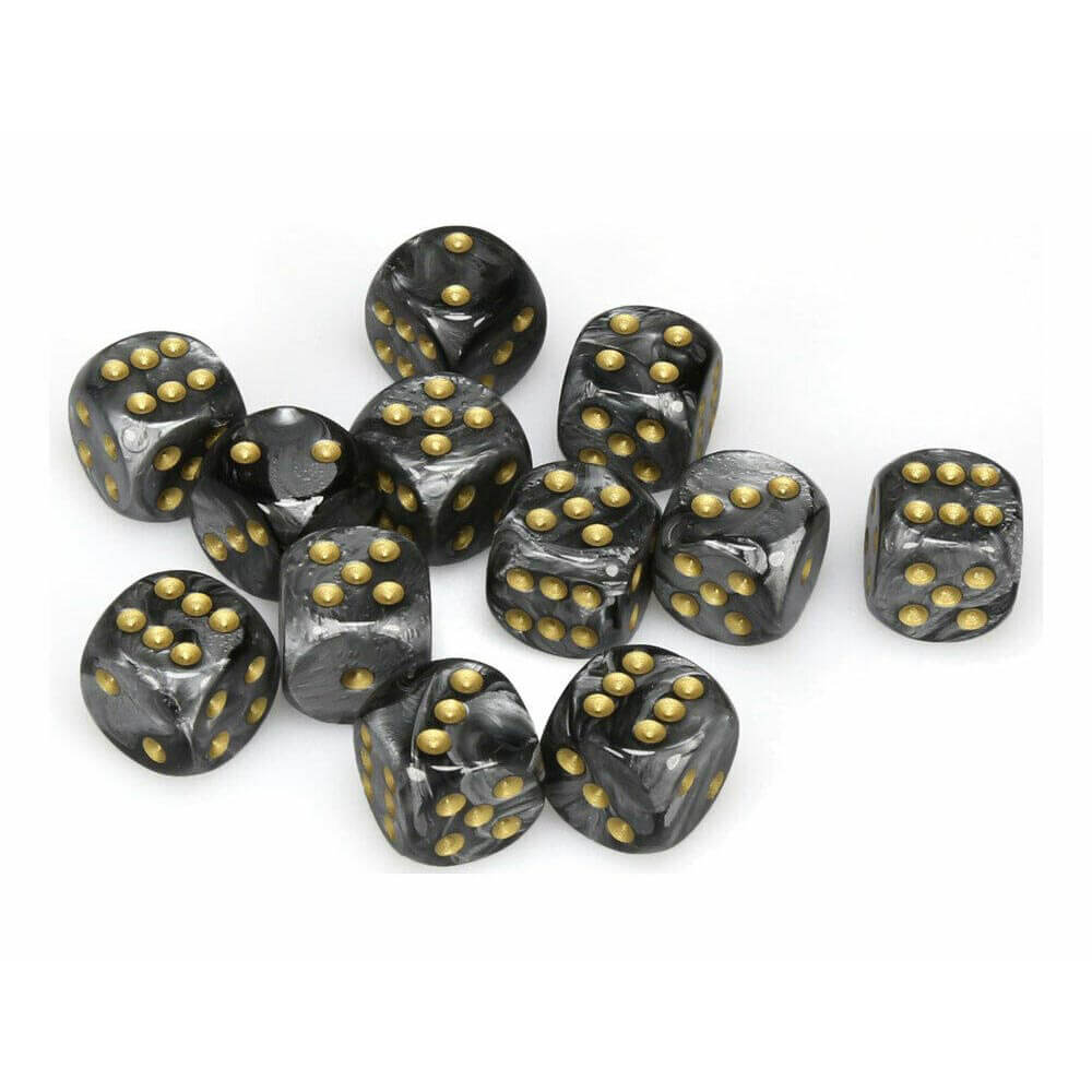 D6 Dice Lustrous 16 mm (12 dés)