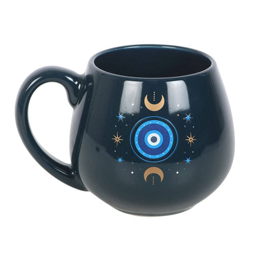 All Seeing Eye Rounded Mug Blue