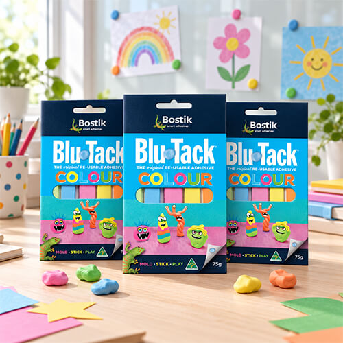 Bostik Colour Blu Tack 75g (3 Pack)